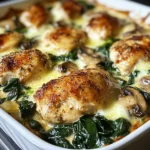 Chicken, Spinach, and Mushroom Low Carb Oven Dish