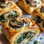 Creamy Mushroom & Spinach Stuffed Pastry Bites