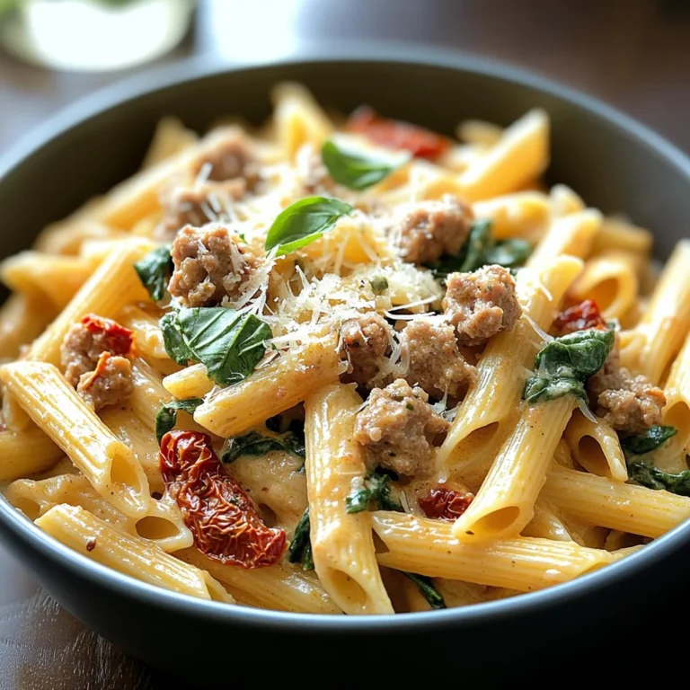Creamy Tuscan Sausage Pasta