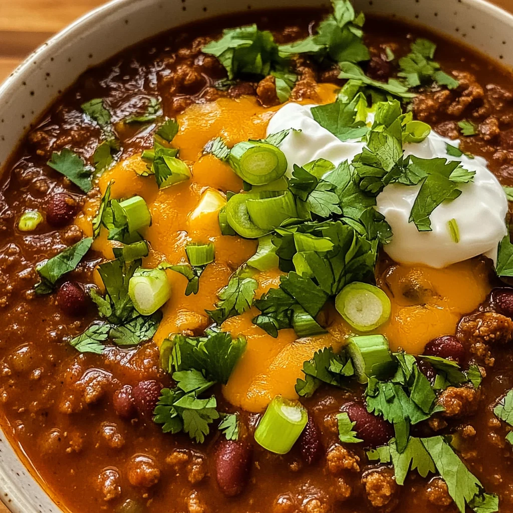 Crockpot Spicy Queso Beef Chili