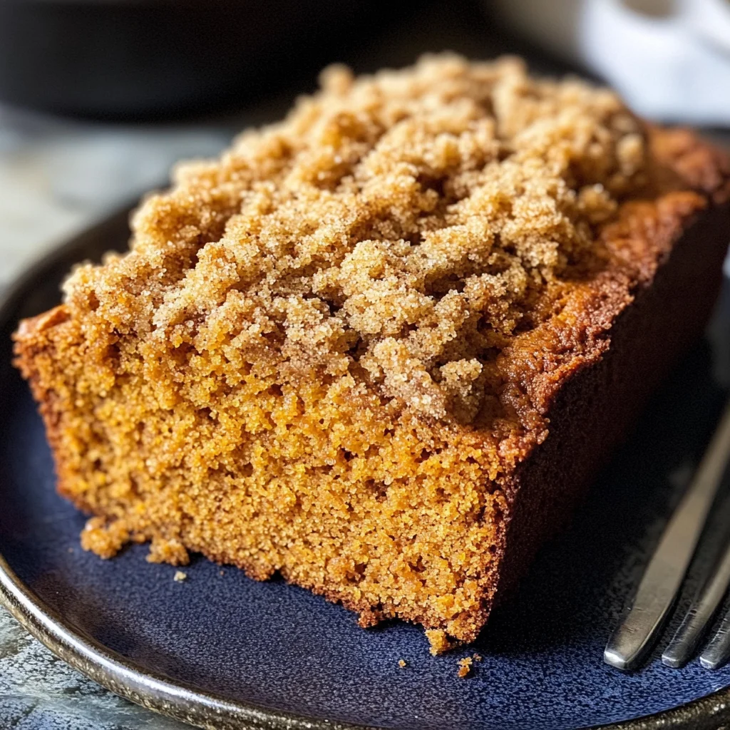 Easy Pumpkin Bread with Crumb Topping