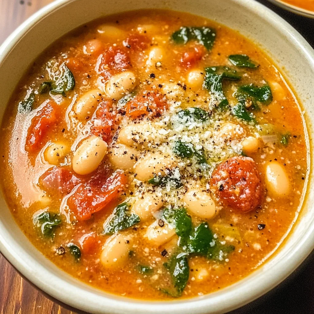 Fire Roasted Parmesan & White Bean Soup