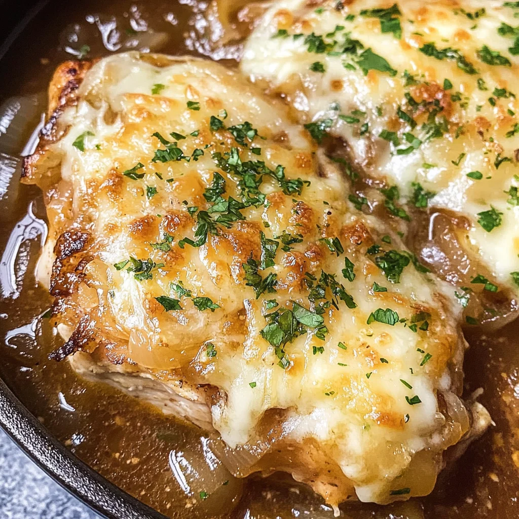 French Onion Chicken Soup