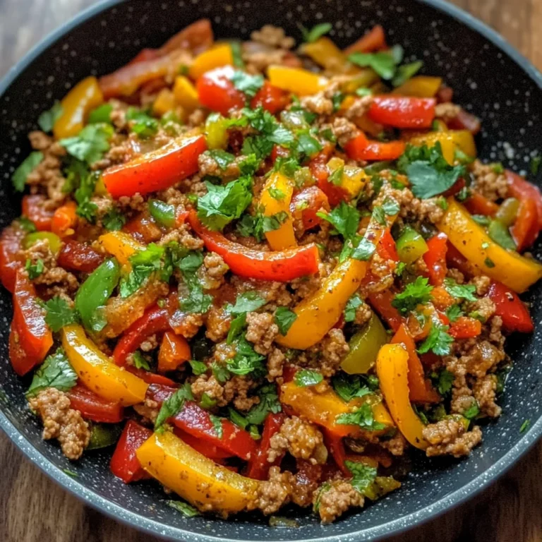 Ground Turkey and Bell Pepper Skillet