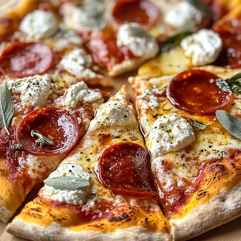 Hot Honey Pepperoni Ricotta Pizza : Sweet and Spicy