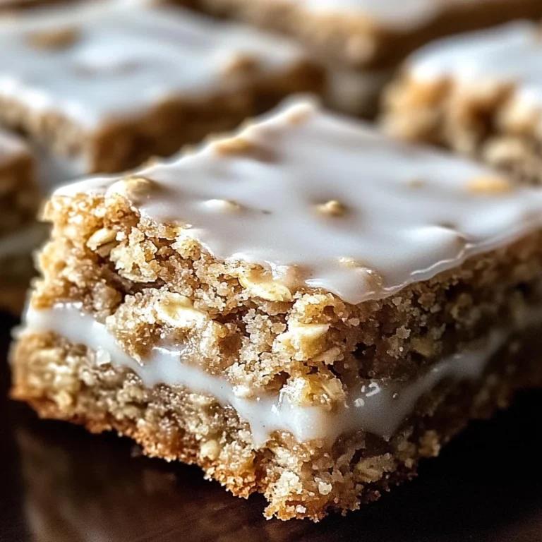 Iced Oatmeal Cookie Bar Recipe