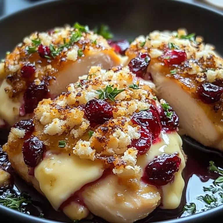 Impressive Cranberry Brie Stuffed Chicken