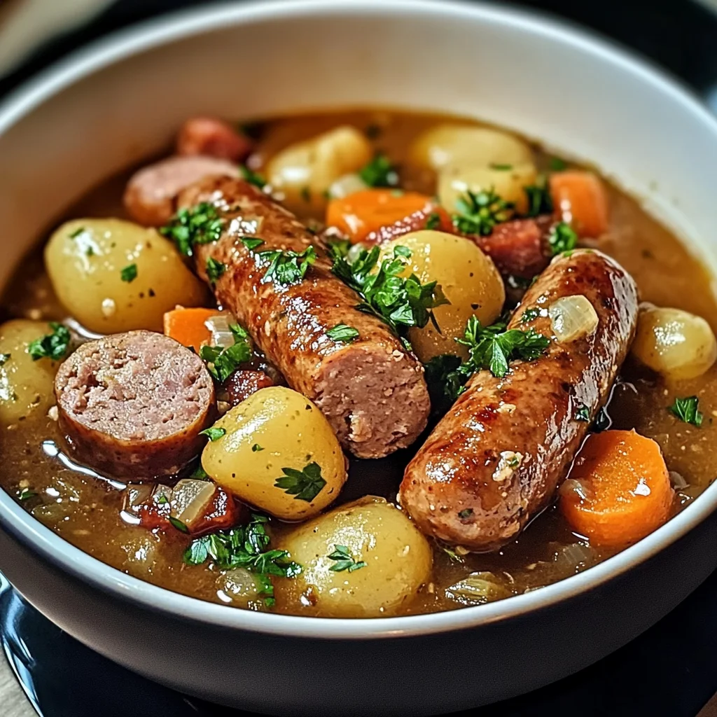 Irish Sausage and Bacon Stew