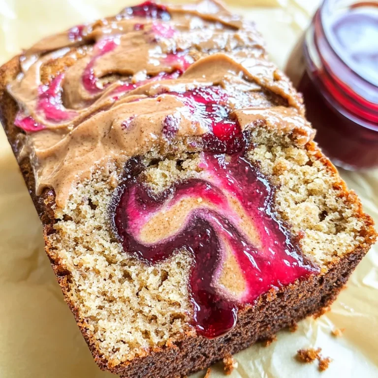 Peanut Butter & Jelly Banana Bread Recipe