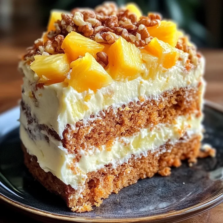 Pineapple Carrot Cream Cake : Moist & Tropical
