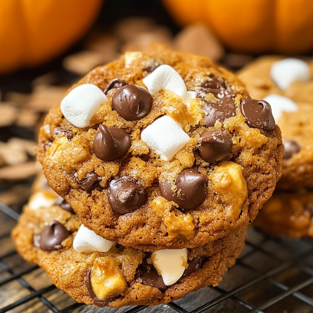 Pumpkin S'mores Cookies