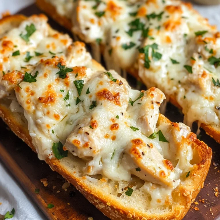 The Viral Chicken Alfredo Garlic Bread I'm Obsessed With