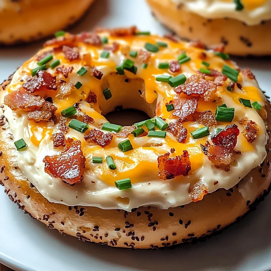 Zesty Turkey Bacon Cream Cheese Bagels