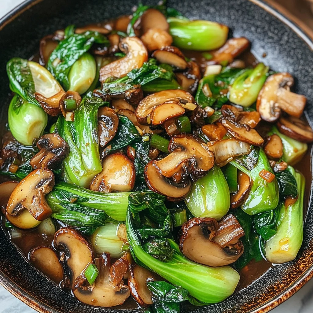 Bok Choy and Mushroom Stir Fry