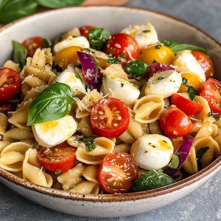 Bruschetta Pasta Salad With Mini Mozzarella Balls