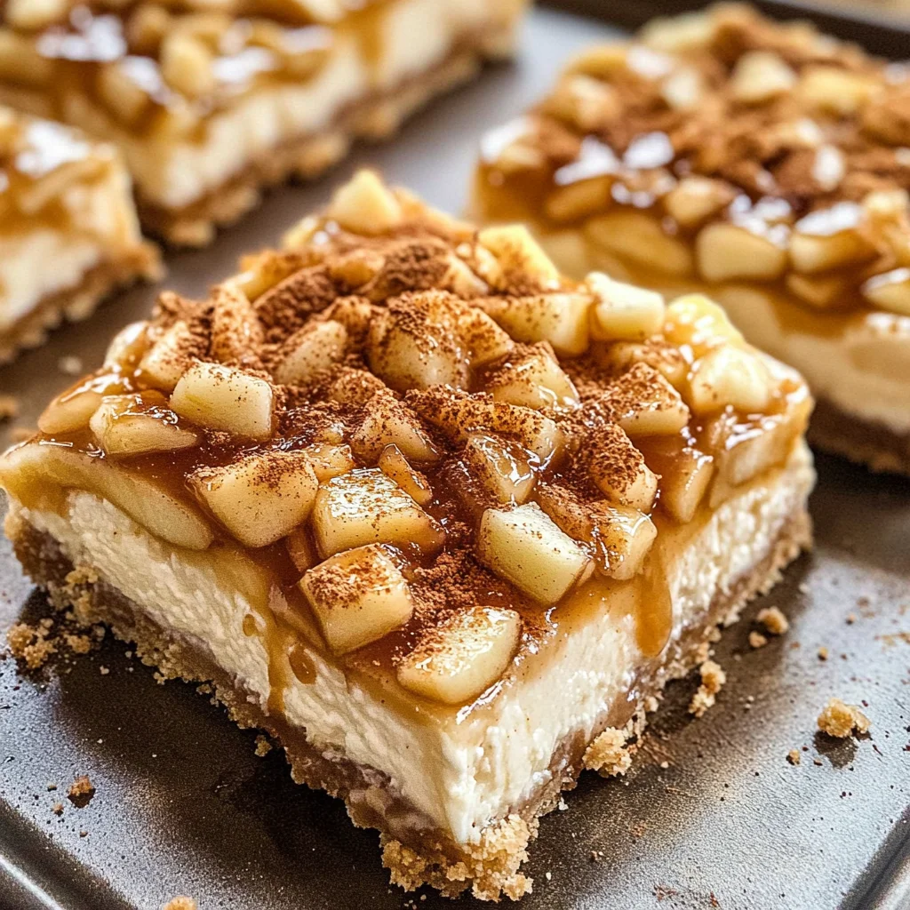 Caramel Apple Cheesecake Bars