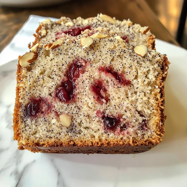 Cherry Almond Poppyseed Quick Bread