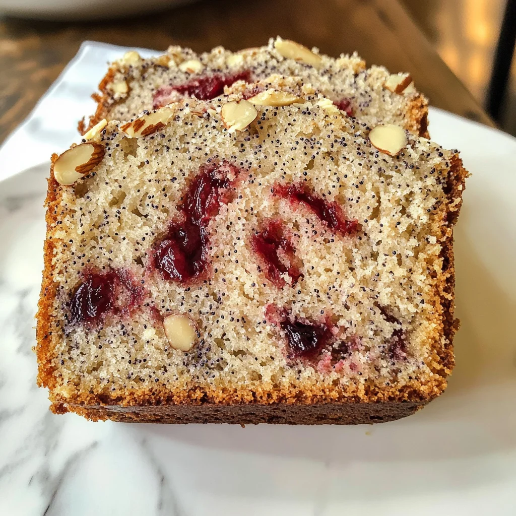 Cherry Almond Poppyseed Quick Bread