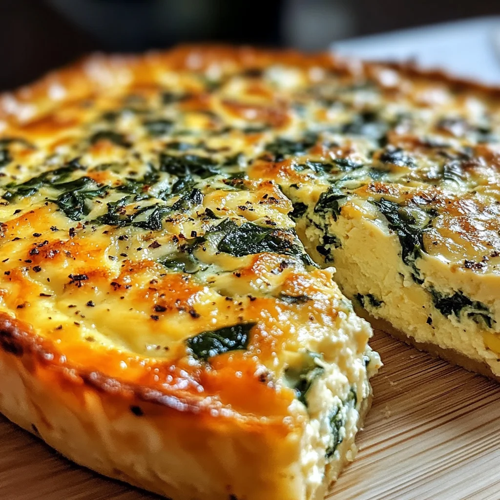 Cottage Cheese and Spinach Crustless Quiche