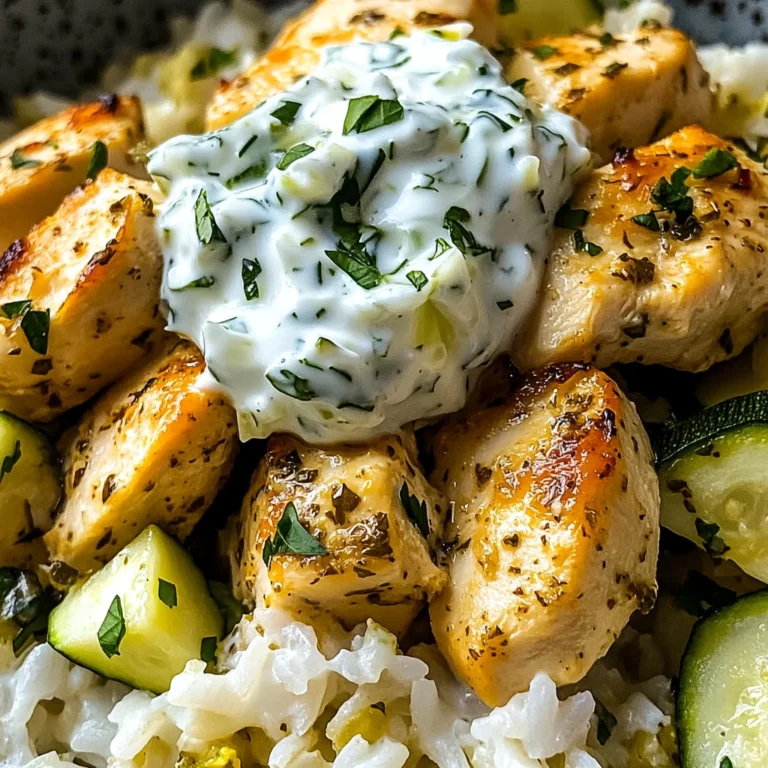 Easy Chicken Tzatziki Rice Bake