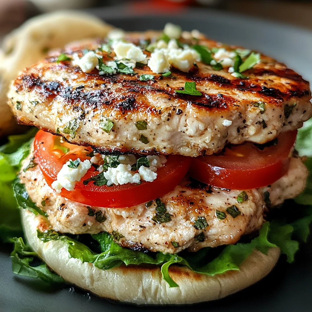 Greek Chicken Burgers