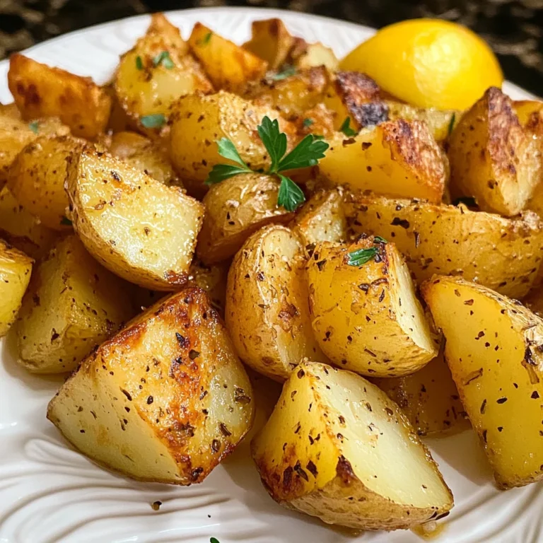 Greek Lemon Garlic Roasted Potatoes