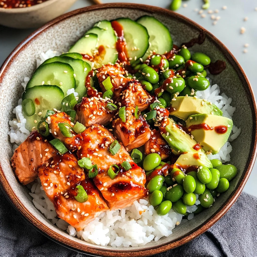 Honey Sriracha Salmon Bowls