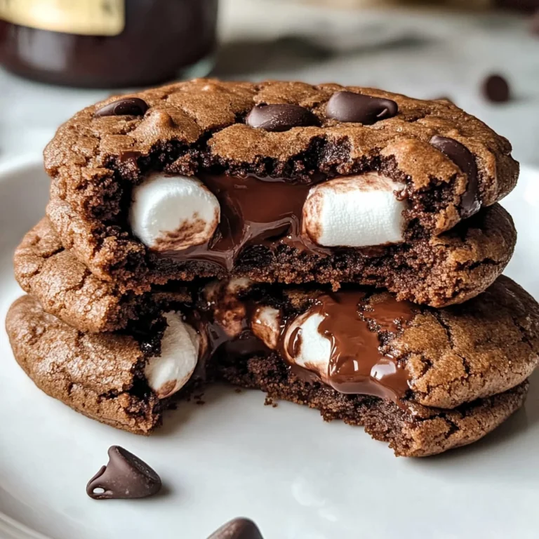 Marshmallow and Nutella Stuffed Chocolate Cookies