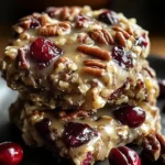 No-Bake Cranberry Pecan Praline Cookies