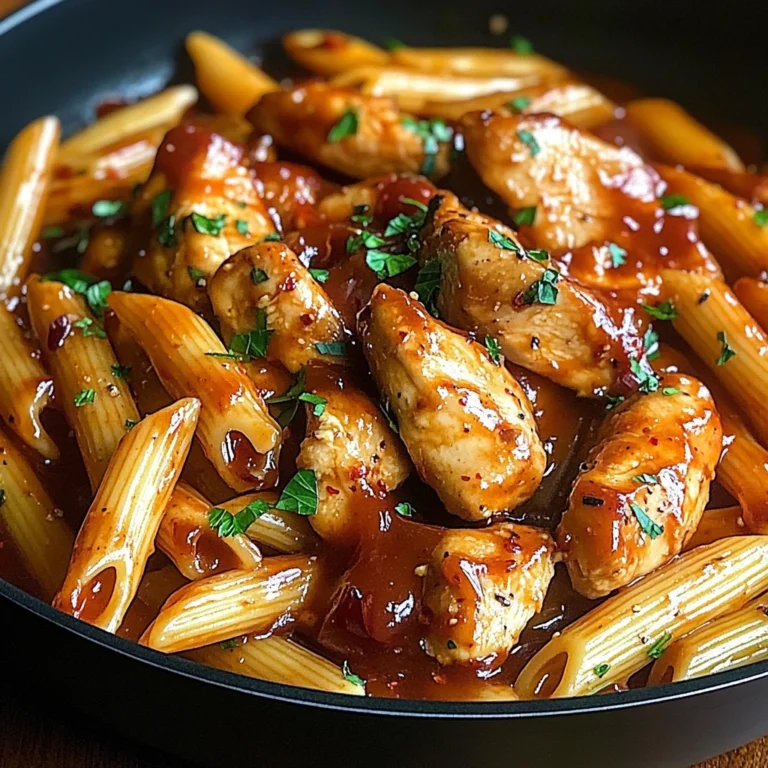 One-Pan Tangy Honey BBQ Chicken Penne