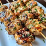 Ranch Garlic Parmesan Chicken Skewers