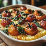 Savory Herbed Polenta & Roasted Tomato Bake