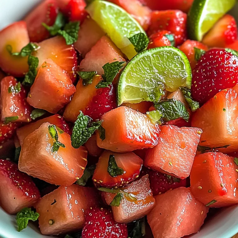 Strawberry Watermelon Salad with Refreshing Honey