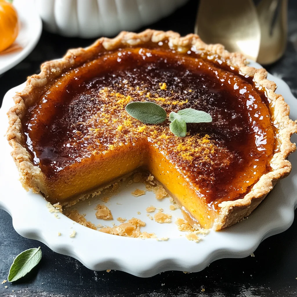Tasty Pumpkin Pie Brulee with Bourbon Vanilla