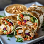Thai Peanut Chicken Wraps