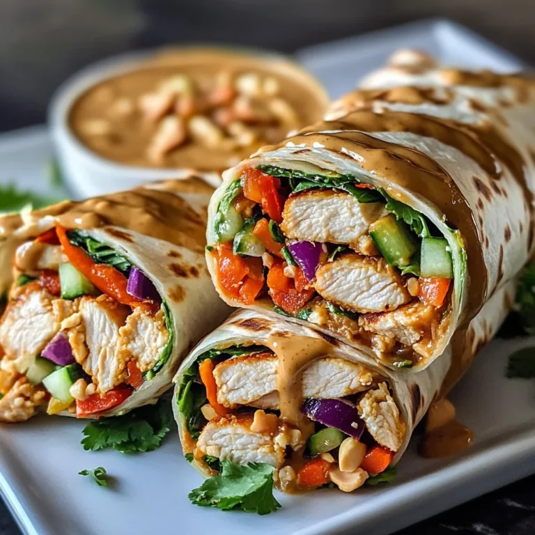 Thai Peanut Chicken Wraps
