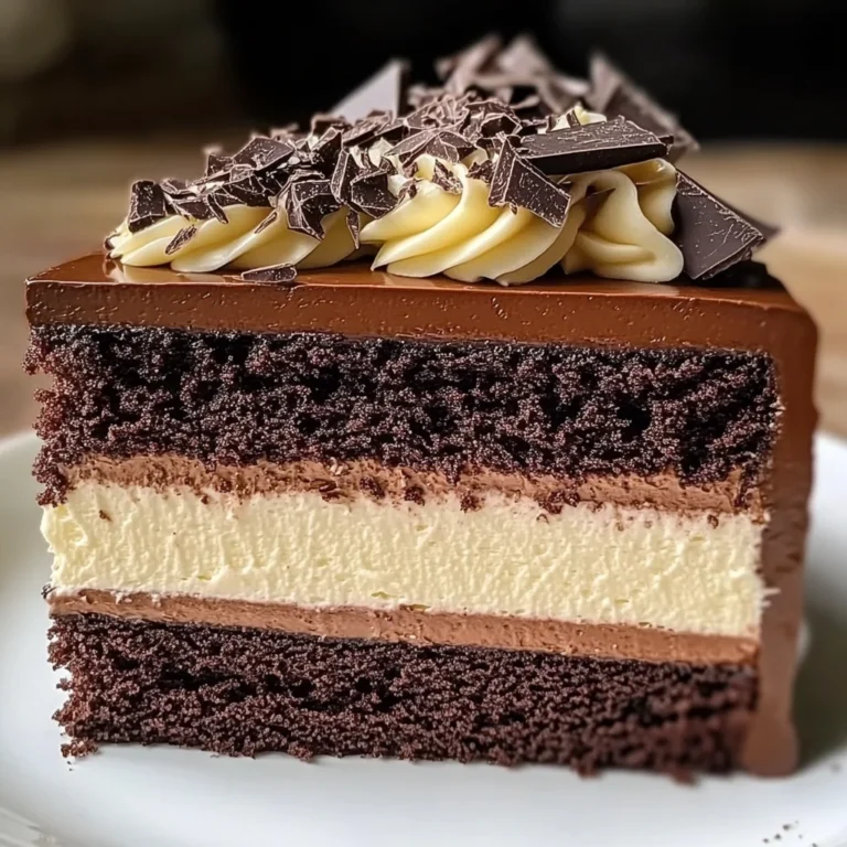 Tuxedo Cake – Triple Chocolate Mousse Cake