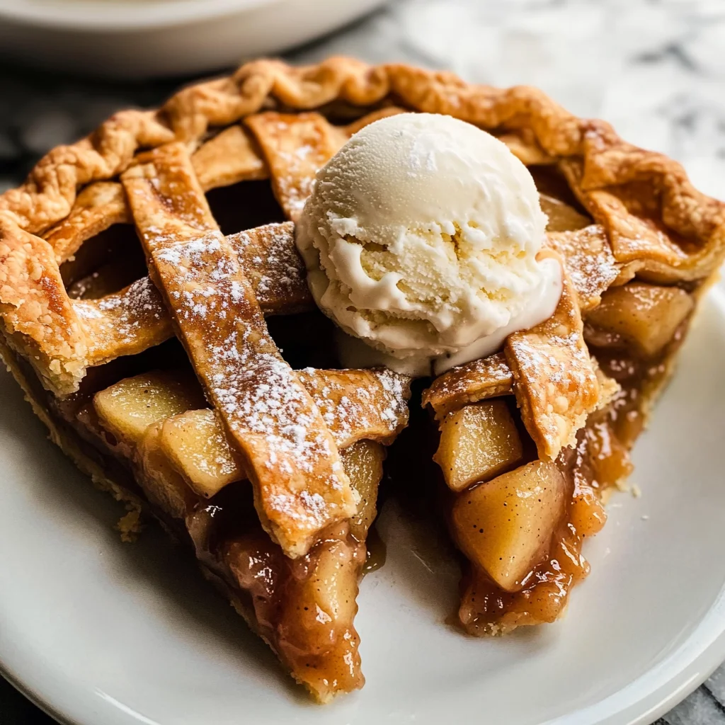 Apple Pie à la Mode (Apple Pie with Ice Cream Recipe)