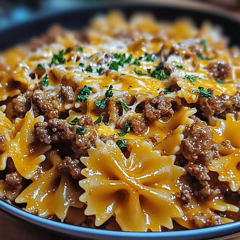 Cheesy Beef Bowtie Pasta with Garlic Butter Delights You!
