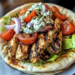 Chicken Pita Gyros with Tzatziki