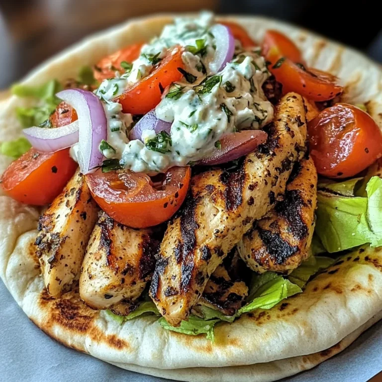 Chicken Pita Gyros with Tzatziki