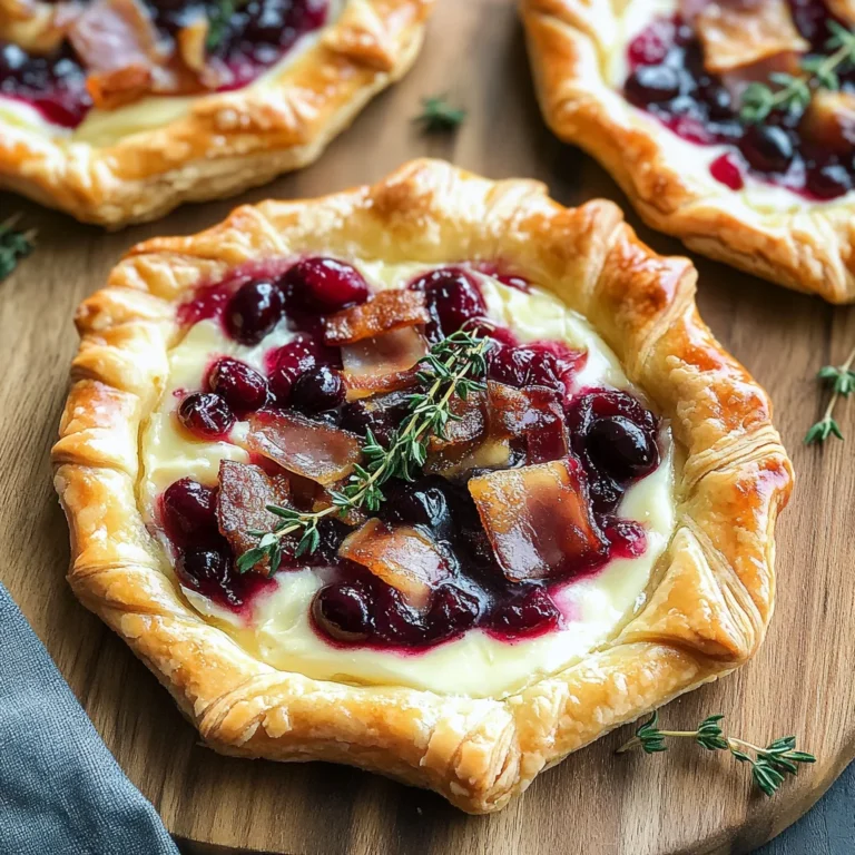 Cranberry Brie Tart with Pancetta & Thyme