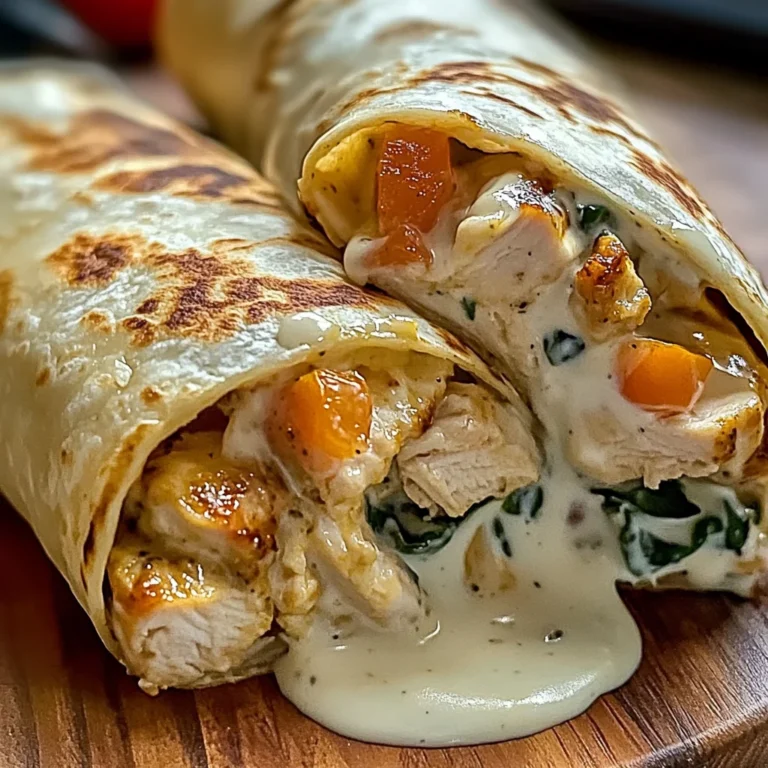 Creamy Chicken Spinach Wraps