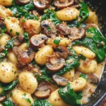 Creamy Spinach and Mushroom Gnocchi (One-Pan, 20 Minutes)