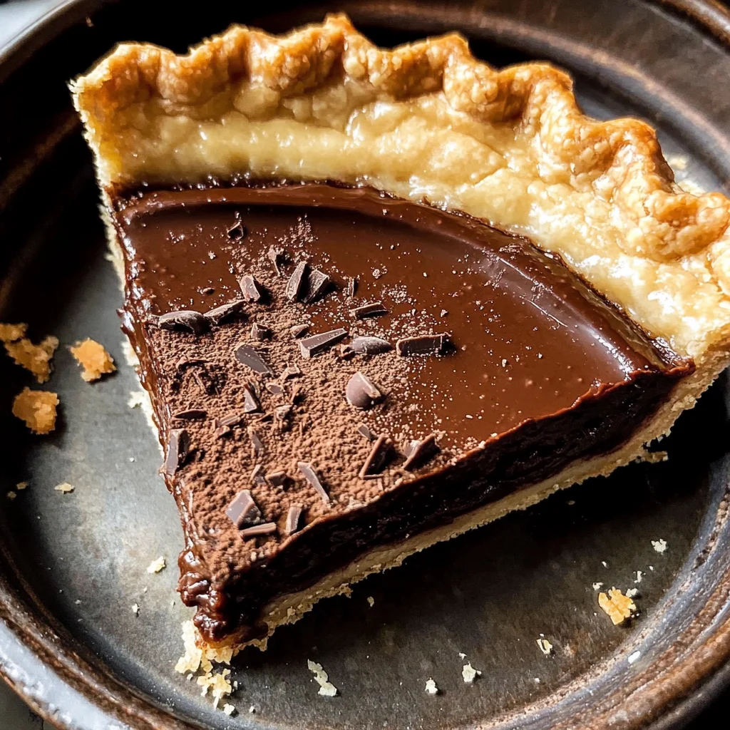 Dark Chocolate Chess Pie