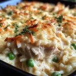 Dump-and-Bake Chicken Alfredo Rice Casserole Recipe