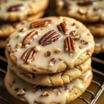 Frosted Butter Pecan Cookies