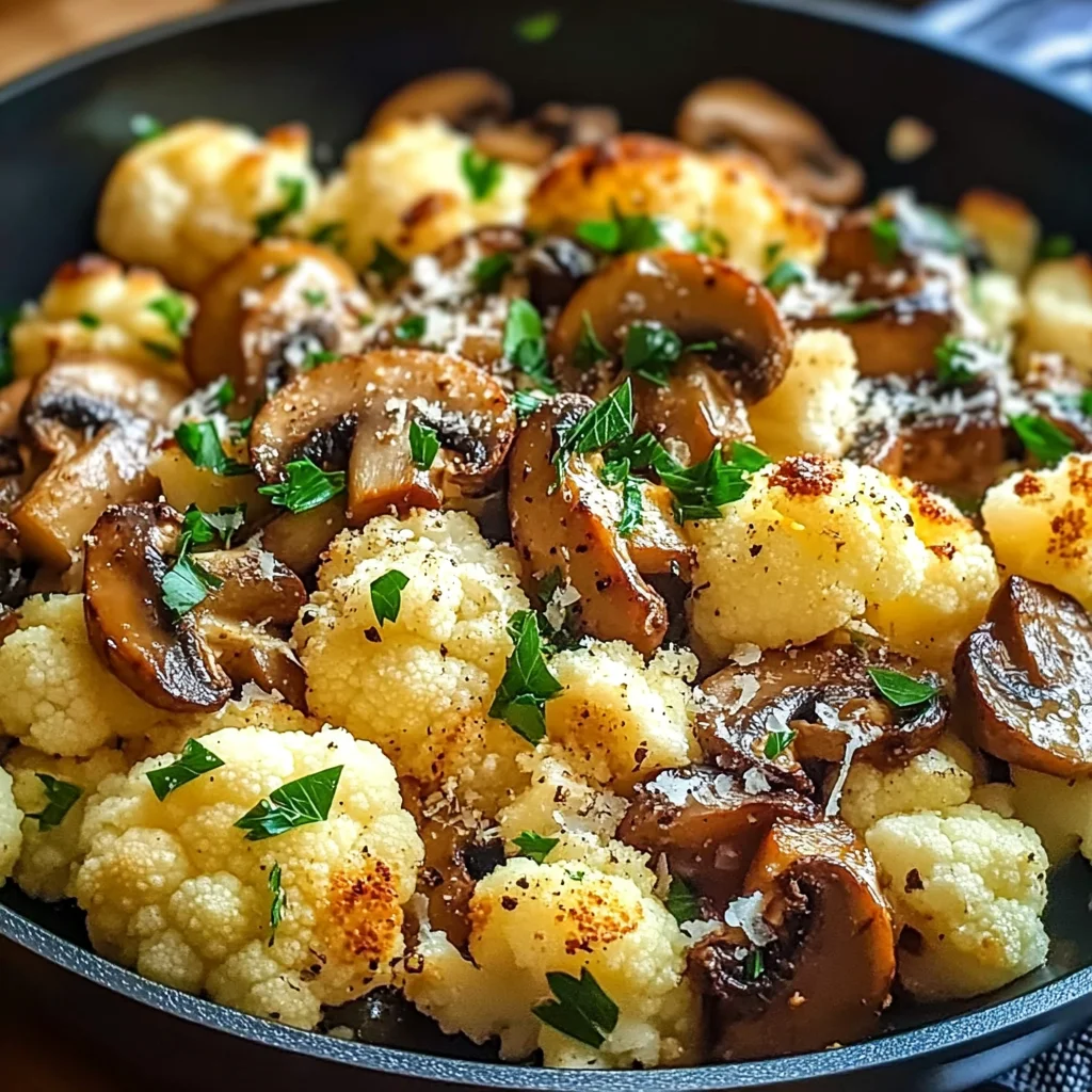 Garlic Cauliflower Mushroom Skillet: Quick & Delicious Dish