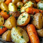 Garlic Herb Roasted Potatoes, Carrots, and Zucchini