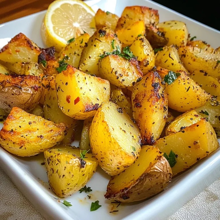 Greek Lemon Garlic Roasted Potatoes